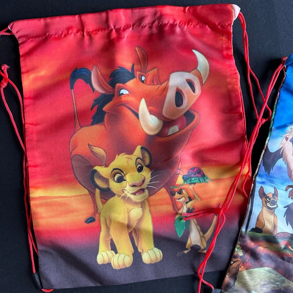 90's Disney set (2) Lion King Drawstring Bags